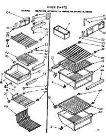 Liner Parts parts for Kenmore Refrigerator 106.7681540 (1067681540, 106 7681540) from AppliancePartsPros.com