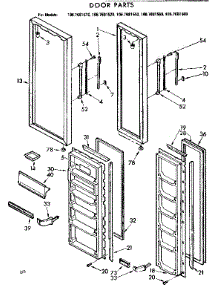 Door Parts parts for Kenmore Refrigerator 106.7681540 (1067681540, 106 7681540) from AppliancePartsPros.com