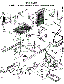 Unit Parts parts for Kenmore Refrigerator 106.7681540 (1067681540, 106 7681540) from AppliancePartsPros.com