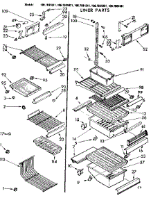Liner Parts parts for Kenmore Refrigerator 106.7681681 (1067681681, 106 7681681) from AppliancePartsPros.com