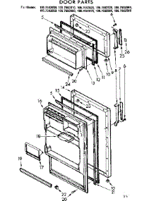 Door Parts parts for Kenmore Refrigerator 106.7682050 (1067682050, 106 7682050) from AppliancePartsPros.com