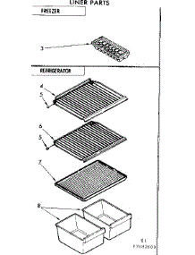 Liner Parts parts for Kenmore Refrigerator 106.7682050 (1067682050, 106 7682050) from AppliancePartsPros.com
