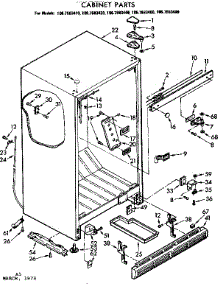 Cabinet Parts parts for Kenmore Refrigerator 106.7683480 (1067683480, 106 7683480) from AppliancePartsPros.com