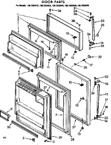 Door Parts parts for Kenmore Refrigerator 106.7683480 (1067683480, 106 7683480) from AppliancePartsPros.com