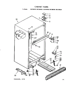Cabinet Parts parts for Kenmore Refrigerator 106.7684360 (1067684360, 106 7684360) from AppliancePartsPros.com