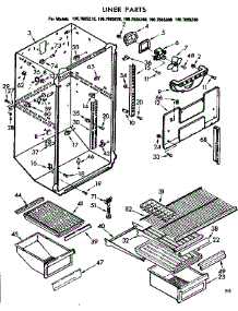 Liner Parts parts for Kenmore Refrigerator 106.7685240 (1067685240, 106 7685240) from AppliancePartsPros.com