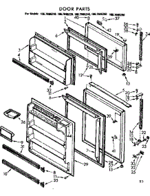 Door Parts parts for Kenmore Refrigerator 106.7685240 (1067685240, 106 7685240) from AppliancePartsPros.com