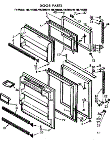 Door Parts parts for Kenmore Refrigerator 106.7685360 (1067685360, 106 7685360) from AppliancePartsPros.com