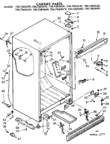 Cabinet Parts parts for Kenmore Refrigerator 106.7685690 (1067685690, 106 7685690) from AppliancePartsPros.com