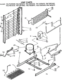 Unit Parts parts for Kenmore Refrigerator 106.7685690 (1067685690, 106 7685690) from AppliancePartsPros.com
