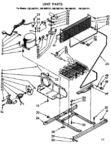 Unit Parts parts for Kenmore Refrigerator 106.7687711 (1067687711, 106 7687711) from AppliancePartsPros.com