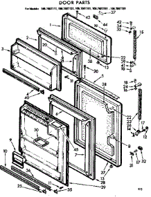 Door Parts parts for Kenmore Refrigerator 106.7687711 (1067687711, 106 7687711) from AppliancePartsPros.com