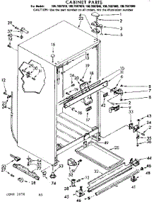 Cabinet Parts parts for Kenmore Refrigerator 106.7687980 (1067687980, 106 7687980) from AppliancePartsPros.com