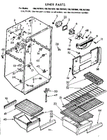 Liner Parts parts for Kenmore Refrigerator 106.7687980 (1067687980, 106 7687980) from AppliancePartsPros.com