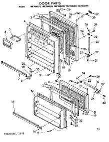 Door Parts parts for Kenmore Refrigerator 106.7688240 (1067688240, 106 7688240) from AppliancePartsPros.com