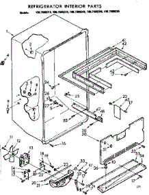 Refrigerator Interior Parts parts for Kenmore Refrigerator 106.7688240 (1067688240, 106 7688240) from AppliancePartsPros.com