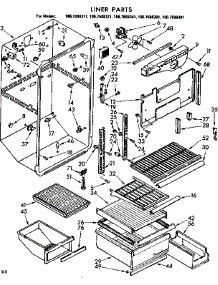 Liner Parts parts for Kenmore Refrigerator 106.7688341 (1067688341, 106 7688341) from AppliancePartsPros.com