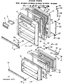 Door Parts parts for Kenmore Refrigerator 106.7688410 (1067688410, 106 7688410) from AppliancePartsPros.com