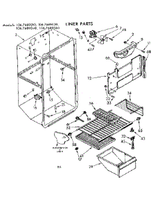 Liner Parts parts for Kenmore Refrigerator 106.7689040 (1067689040, 106 7689040) from AppliancePartsPros.com