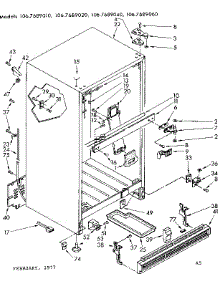 Cabinet Parts parts for Kenmore Refrigerator 106.7689060 (1067689060, 106 7689060) from AppliancePartsPros.com