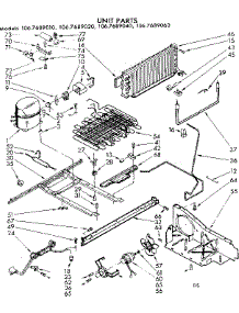 Unit Parts parts for Kenmore Refrigerator 106.7689060 (1067689060, 106 7689060) from AppliancePartsPros.com