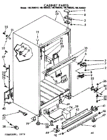 Cabinet Parts parts for Kenmore Refrigerator 106.7689222 (1067689222, 106 7689222) from AppliancePartsPros.com