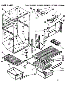 Liner Parts parts for Kenmore Refrigerator 106.7689222 (1067689222, 106 7689222) from AppliancePartsPros.com