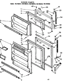 Door Parts parts for Kenmore Refrigerator 106.7689222 (1067689222, 106 7689222) from AppliancePartsPros.com