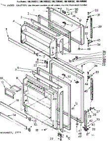 Doors parts for Kenmore Refrigerator 106.7689312 (1067689312, 106 7689312) from AppliancePartsPros.com