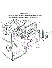 Liner Parts parts for Kenmore Refrigerator 106.7689312 (1067689312, 106 7689312) from AppliancePartsPros.com