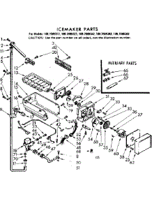 Icemaker parts for Kenmore Refrigerator 106.7689312 (1067689312, 106 7689312) from AppliancePartsPros.com