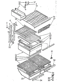 Shelf Parts parts for Kenmore Refrigerator 106.7689363 (1067689363, 106 7689363) from AppliancePartsPros.com