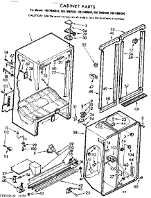 Cabinet Parts parts for Kenmore Refrigerator 106.7690510 (1067690510, 106 7690510) from AppliancePartsPros.com