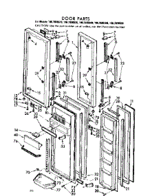 Door Parts parts for Kenmore Refrigerator 106.7690510 (1067690510, 106 7690510) from AppliancePartsPros.com