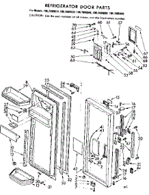 Refrigerator Door Parts parts for Kenmore Refrigerator 106.7690680 (1067690680, 106 7690680) from AppliancePartsPros.com