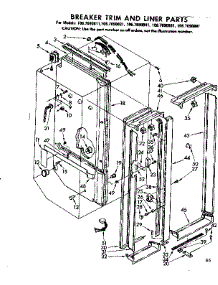 Breaker Trim And Liner Parts parts for Kenmore Refrigerator 106.7690861 (1067690861, 106 7690861) from AppliancePartsPros.com