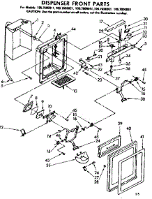 Dispenser Front Parts parts for Kenmore Refrigerator 106.7690861 (1067690861, 106 7690861) from AppliancePartsPros.com