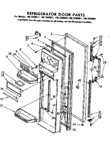 Door Parts parts for Kenmore Refrigerator 106.7690861 (1067690861, 106 7690861) from AppliancePartsPros.com
