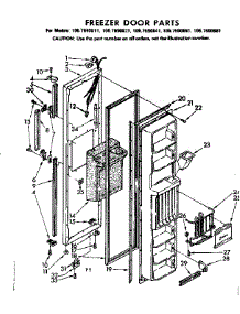 Freezer Door Parts parts for Kenmore Refrigerator 106.7690861 (1067690861, 106 7690861) from AppliancePartsPros.com