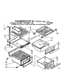 Interior Parts parts for Kenmore Refrigerator 106.7690861 (1067690861, 106 7690861) from AppliancePartsPros.com