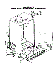 Cabinet Parts parts for Kenmore Refrigerator 106.7690941 (1067690941, 106 7690941) from AppliancePartsPros.com