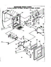 Dispenser Front Parts parts for Kenmore Refrigerator 106.7690941 (1067690941, 106 7690941) from AppliancePartsPros.com