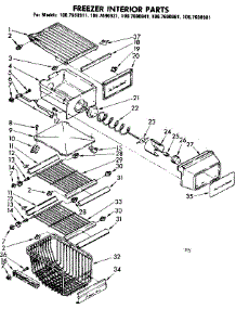 Freezer Interior Parts parts for Kenmore Refrigerator 106.7690941 (1067690941, 106 7690941) from AppliancePartsPros.com