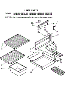 Liner Parts parts for Kenmore Refrigerator 106.7691260 (1067691260, 106 7691260) from AppliancePartsPros.com