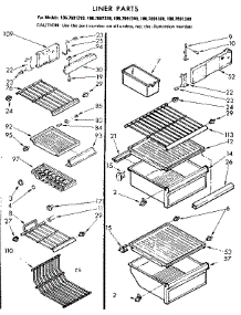 Liner Parts parts for Kenmore Refrigerator 106.7691340 (1067691340, 106 7691340) from AppliancePartsPros.com