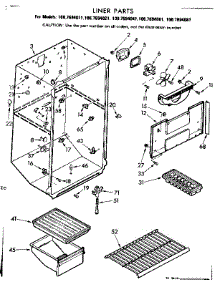 Liner Parts parts for Kenmore Refrigerator 106.7694011 (1067694011, 106 7694011) from AppliancePartsPros.com