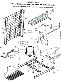 Unit Parts parts for Kenmore Refrigerator 106.7694011 (1067694011, 106 7694011) from AppliancePartsPros.com
