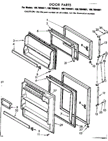 Door Parts parts for Kenmore Refrigerator 106.7694011 (1067694011, 106 7694011) from AppliancePartsPros.com