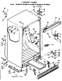 Cabinet Parts parts for Kenmore Refrigerator 106.7695160 (1067695160, 106 7695160) from AppliancePartsPros.com