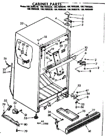 Cabinet Parts parts for Kenmore Refrigerator 106.7695530 (1067695530, 106 7695530) from AppliancePartsPros.com